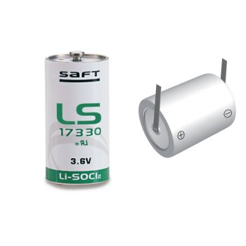 Saft LS17330 lithium 2/3A 3.6V 2,1Ah soldeerlip