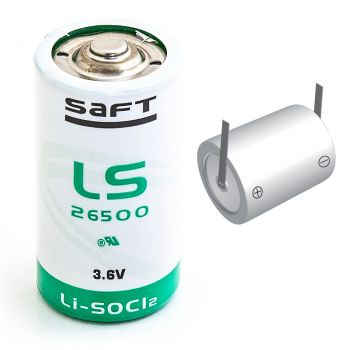 Saft LS26500 lithium CFG 3,6V 7,7 Ah soldeerlip